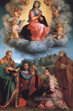 Virgin mit vier Heiligen Renaissance Manierismus Andrea del Sarto Ölgemälde